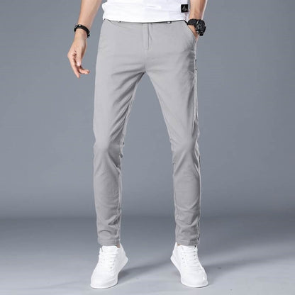 Khaki Casual Cotton Chino Pants Men Straight Leg Trousers Youth Active Sle mid Waist Long Summer Faion Thin Material