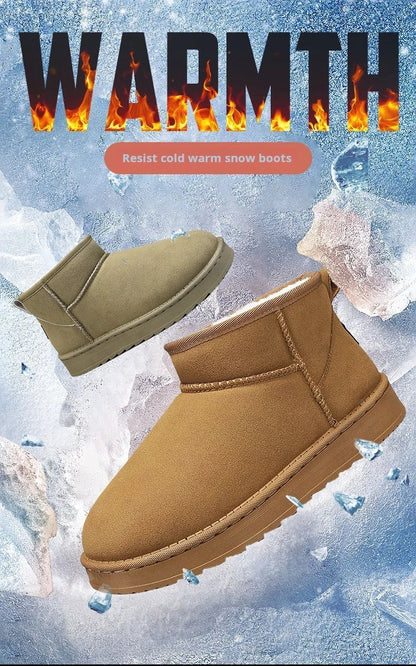 Mens Shoes Classic Top Quality Suede Leather Ankle Boots 2025 Winter Snow Boots for Men New Fashion Australia Boots 36-45