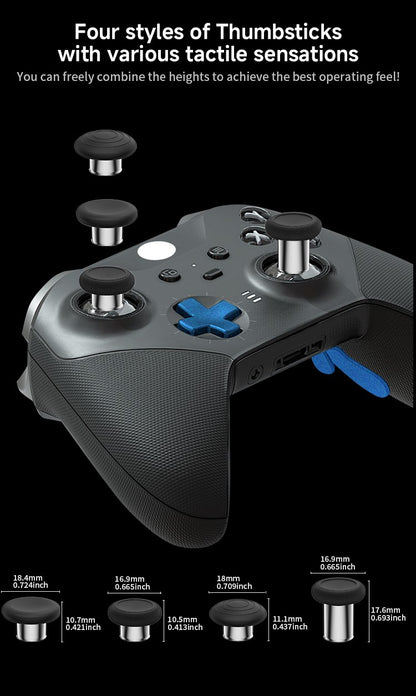 14-in-1 for Xbox One Elite Series 2 Controller Accessory Kit Metal D-Keys Trigger Paddles Repair Kit Gamepad Thumbstick Grip