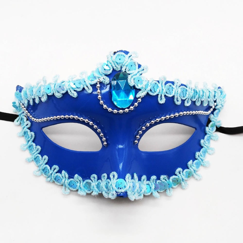 Halloween Mask Masquerade Princess Half Face Lace Plus Flower Children Adult Eye Mask Female Party Performance Props