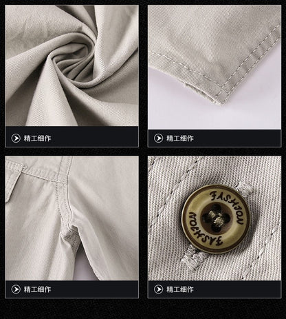 Green Black Cargo Long Sleeves Shirts For Men's 2024 Spring Autumn Design Brand Oversize 4XL 5XL Military Clothes Casual Blouse