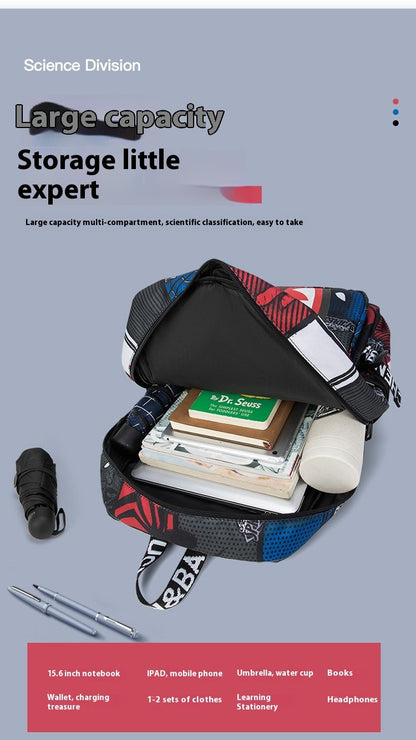 Mochila Escolar para Meninos com Estampa de Tubarão para Crianças, Mochilas de Viagem