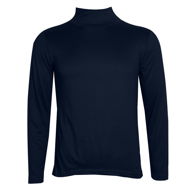 Men's Solid Color Turtleneck T-Shirt Spring Casual Long Sleeve Basic Bottoming Shirt Fashion Solid Color Slim-Fit Tops Plus Size