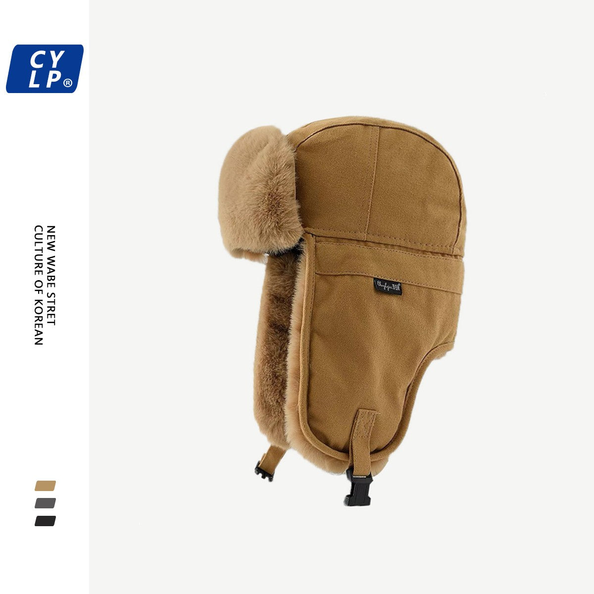 Chapéu Ushanka Feminino Coreano Simples Letras Quente À Prova De Frio Para Andar No Inverno Amantes Selvagens Protetores De Orelha Masculino