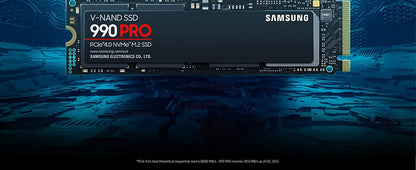 SSD SAMSUNG 990 PRO 4 TB PCIe 4.0 M.2 2280 Interno de Estado Sólido para Computação de Ponta Jogos Workstation de Uso Intenso
