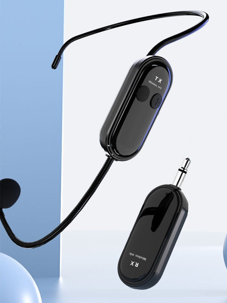 Microfone Headset Sem Fio 2.4G de Longo Alcance Microfone de Cabeça e Mão 2 em 1 para Amplificador de Voz, Caixas de Som de Palco, Aulas