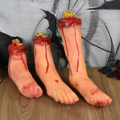 1-2PCS Scary Halloween Decor Bloody Broken Body Parts Fake Hands Legs Arms Brain Heart Horror Party Props