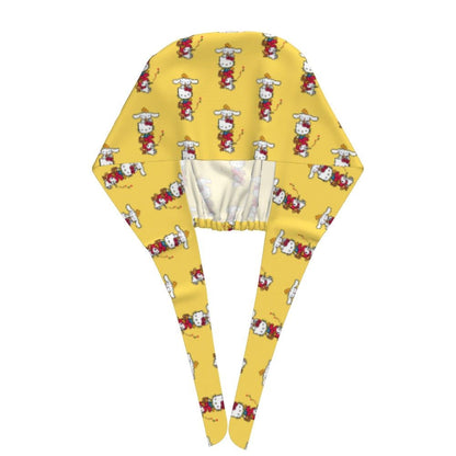 Custom Hello Kitty Medical Staff Scrubs Hat Women Men Cartoon Chara For Chef Hat Scrub Caps