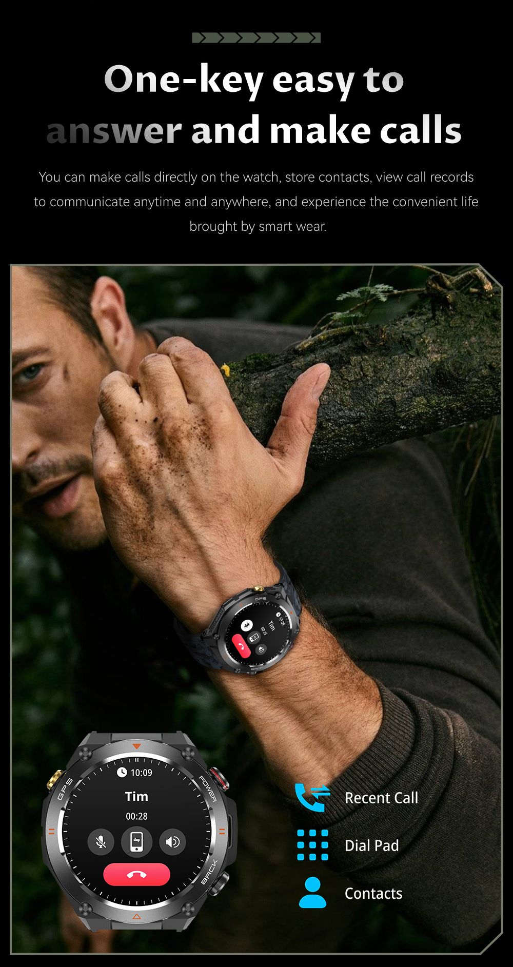 Smartwatch COLMI V75 GPS 2024 Tela Ultra HD de 1.45" GPS e Bússola Integrados Faz/Recebe Chamadas Bateria de 650mAh