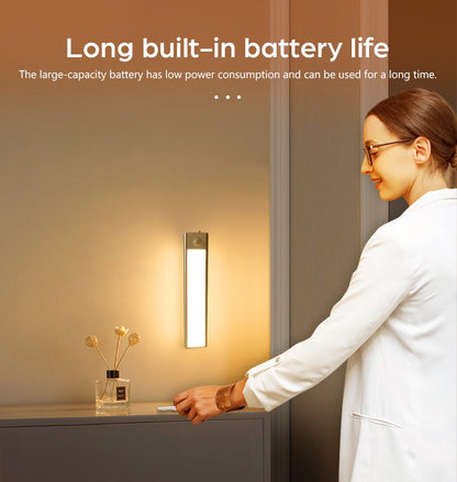 Ultra-thin USB LED Cabinet Light Hand Sweep / PIR Motion Sensor LED Rechargeable Aluminum kitchen Lamp Portable Night Lighting