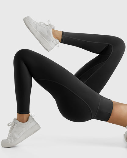 Women V Cross Waist Butt Lifting Leggings with Pockets High Waist Yoga Pants Workout Running Gym Fitness Sports Leggings Female