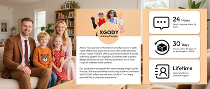 XGODY 4K Projector 450ANSI Android 11 Beamer Autofocus & Keystone 1080P 360° Rotation Wifi6 BT5.2 Portable Movie Outdoor Airmous