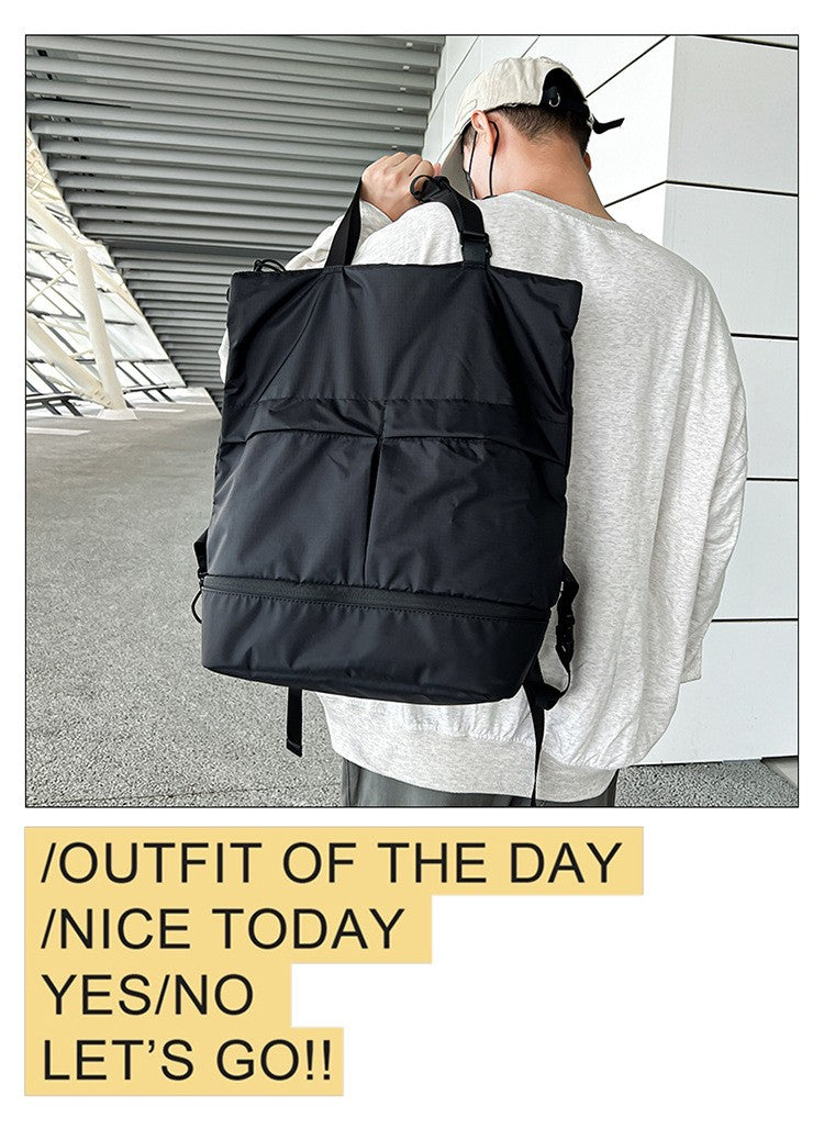 Mochila Feminina e Masculina Grande Capacidade Unissex Mochilas Nylon Impermeável Bolsa Esportiva Bolsas Escolares Tendência Portátil Lazer Viagem Bolsa de Mão