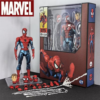 Novos Brinquedos Boneco Articulado Homem-Aranha Mafex 075 16cm de Alta Qualidade Homem-Aranha Vários Acessórios Modelo Boneca Colecionável Presentes Infantis