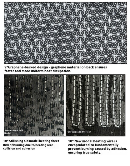 Smart Graphene Heating Jacket Outdoor Unisex Fleece Lined Electric USB Warmth Motorcycle Rider Vest Cycling Traveling Jacket