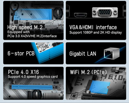 Placa-mãe MACHINIST H610 S4 LGA 1700 suporte Intel Core 12/13/14 geração I3, I5 CPU DDR4 desktop RAM NVME M.2 USB 3.0