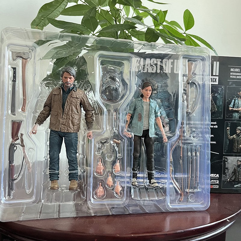 18cm NECA The Last Of Us Part 2 Joel Ellie Com Arco Action Figure 2 pçs/set Modelo Brinquedo Articulado Presente de Natal Brinquedo Premium