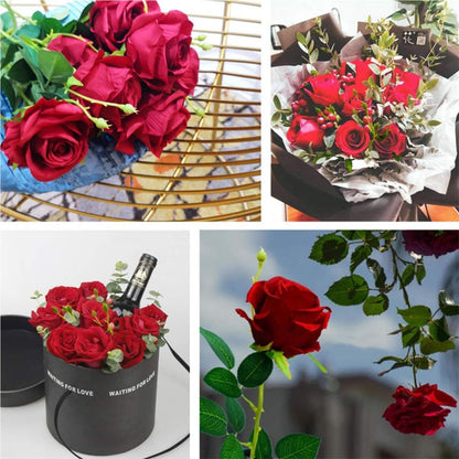 1~20pcs Artificial rose decoration Red rose Realistic artificial flowers Fake flowers Wedding dining table home decoration