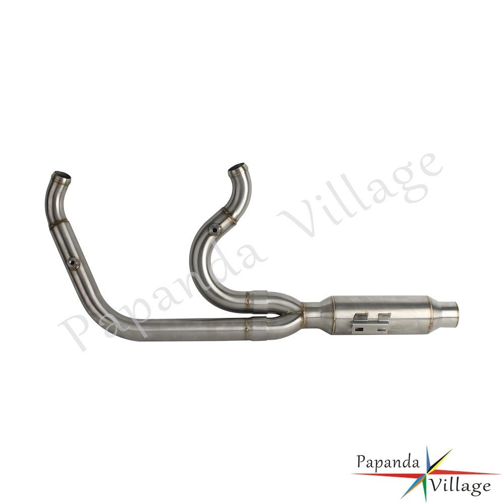 Motorcycle 2-into-1 Exhaust Pipe Muffler For Harley M8 Softail Low Rider S ST Fat Street Bob Standard Slim Deluxe FXLR 2018-2025