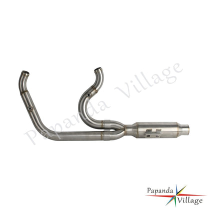 Motorcycle 2-into-1 Exhaust Pipe Muffler For Harley M8 Softail Low Rider S ST Fat Street Bob Standard Slim Deluxe FXLR 2018-2025