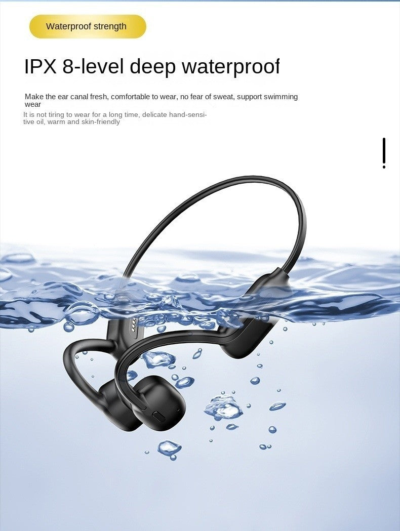Real Swimming Bone Conduction Earphones Bluetooth Wireless Hifi Headphone IPX8 Waterproof 32GB MP3 Player Mic Headset