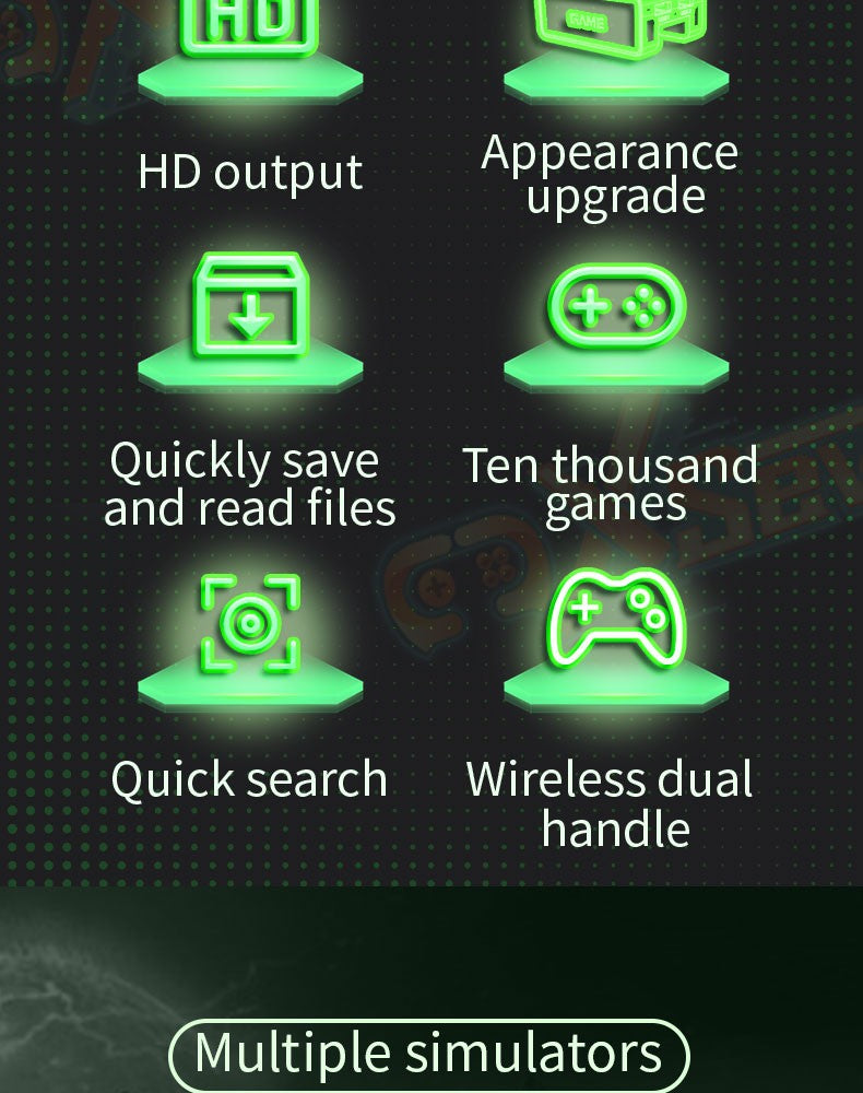2026 New Coopreme Y7 X7 128G  Linux System 4K Video Game Console TV Box Wireless Controller Retro Game 10000+ Support PSP