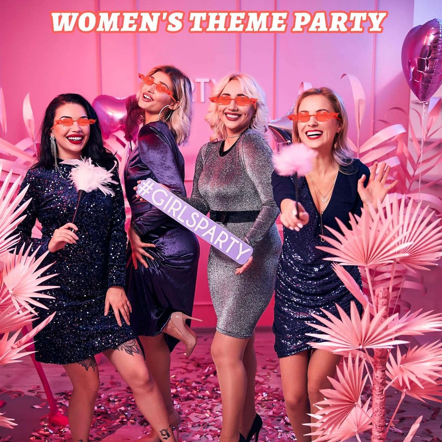 Fun Party Sunglasses Fire Flame Sunglasses Rimless Fire Sunglasses Halloween Candy Color Glasses for Christmas Favors