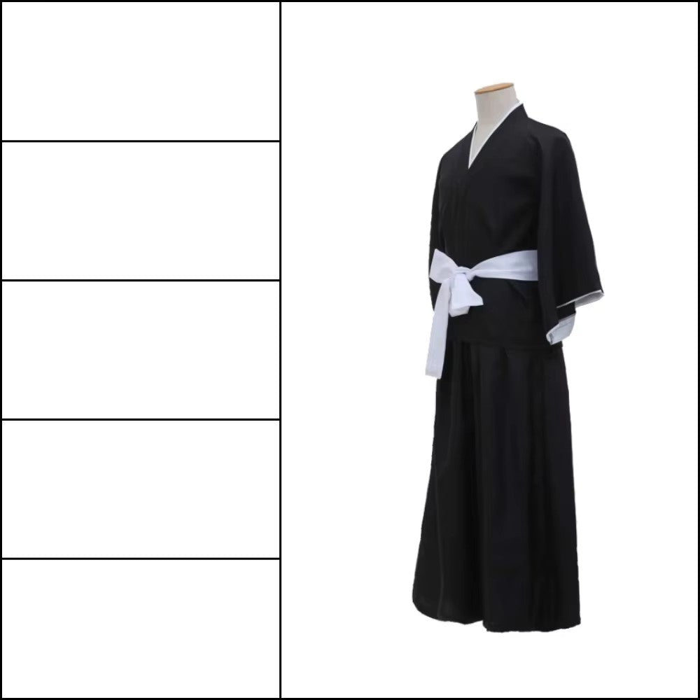 BLEACH Kuchiki Rukia Shinigami Cosplay Costume Wig Shoes Set Anime Halloween For Woman Men Clothes