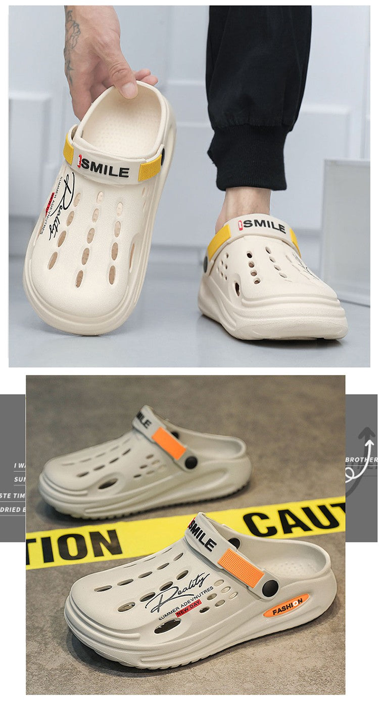 Big Size 47 Fashion Men Beach Sandals Outdoor Clogs Comfortable Indoor Slippers Trend Men Casual Shoes Home Garden Shoes Sandals