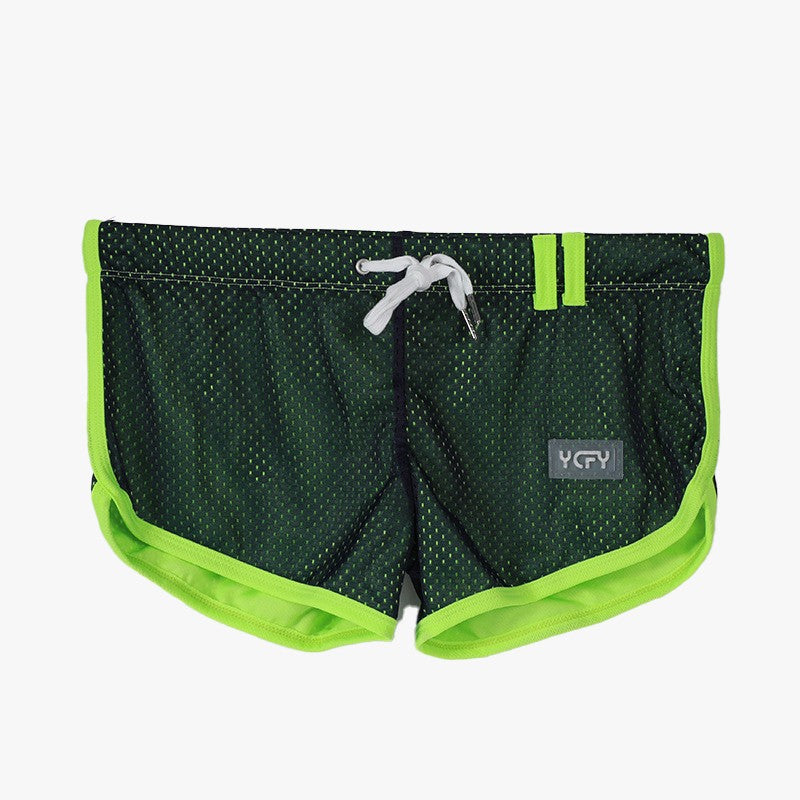 Brand Designer Men's Mesh Beathable Home Flat Pants Boxer Underwear Aro pants Breathable Pure Loose Fitting Underpants For Male