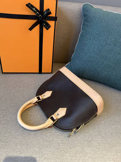 2025 Luxury Shoulder Bag with Original Logo Women's Classic Canvas Shell Bags Fashion Designer Brand Handbag Adjustable Strap