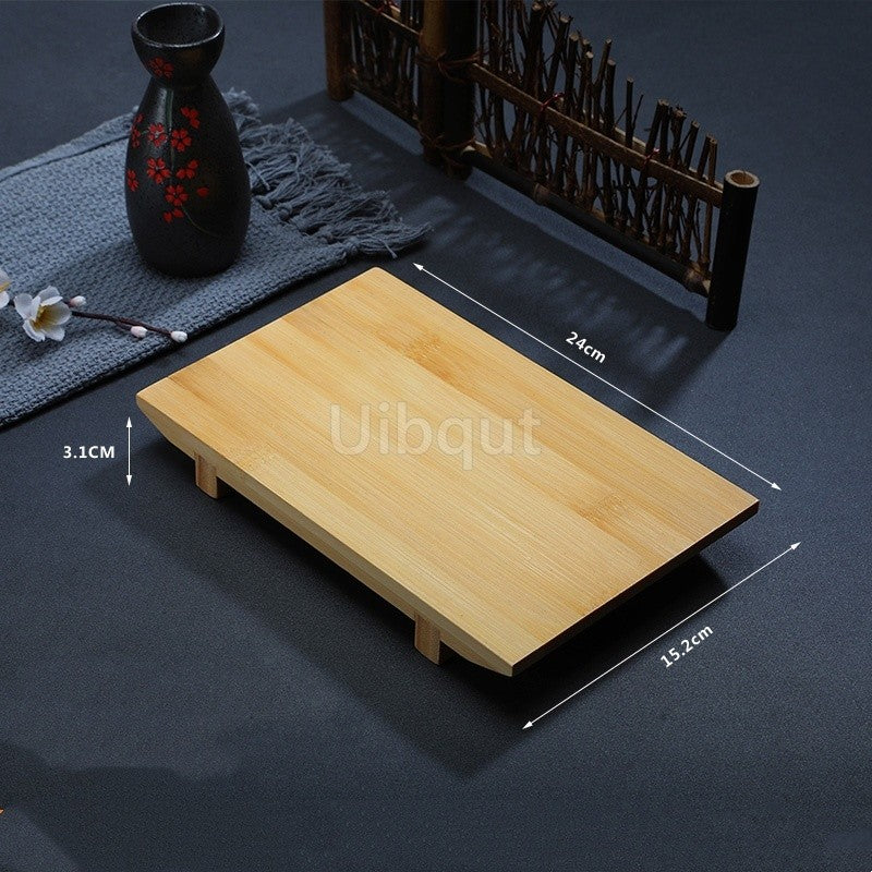 Bamboo Sushi Board boat plate Rectangular Platform Cooking Sashimi basin Japanese Korean Cuisine Tableware Serving Plate Tray