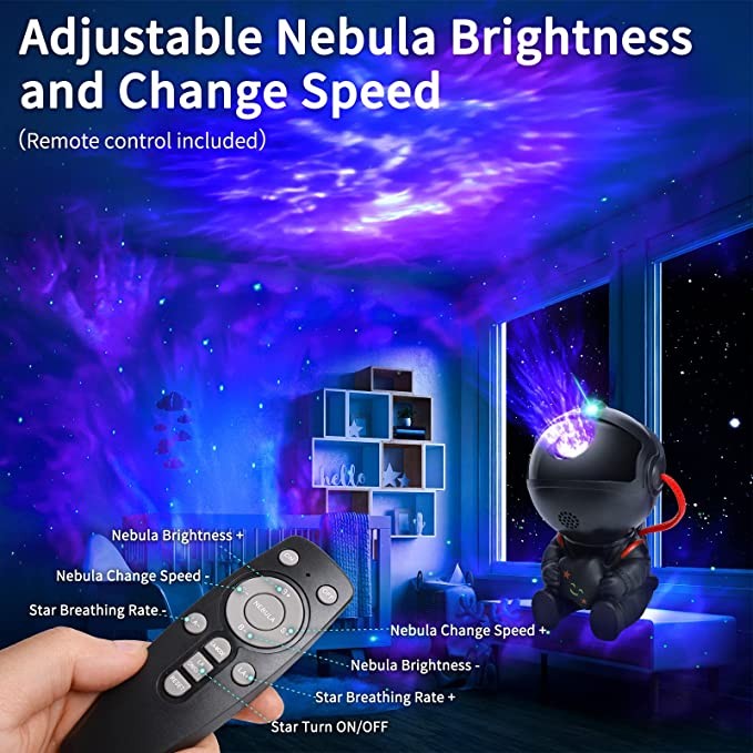 Astronaut Starry Sky Projector Adult Night Light Star Projector LED Astronaut Lamp Galaxy Projector for Bedroom Playroom