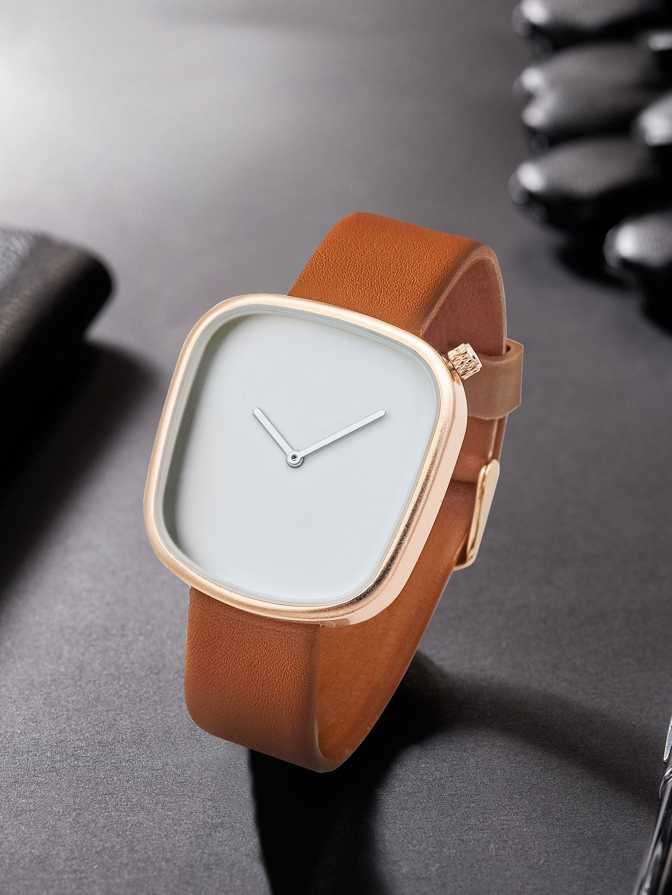 TOMI Watch Minimalist Men's Square Fashion Ultra thin Watch Minimalist Women's High Quality Elegant Quartz Watch Clock Gift