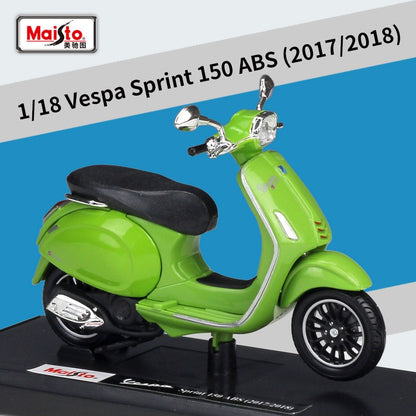 Maisto 1:18 Vespa GT300 Moto de Liga Simulação Diecast Metal Modelo Clássico de Moto Coleção Brinquedo Infantil Presente