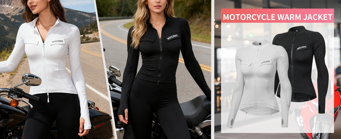 WOSAWE Women Motorcycle Jacket and Pants Set with Removable Pads Soft Protective Gear CE Certified Safety Moto Racing Clothes