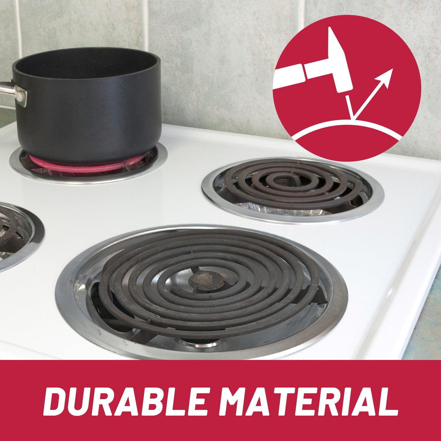 W10196405 W10196406 Stove Burner Drip Pans for Electric Stove Top-Compatible with Whirlpool Electric Range-Thickening to Prevent