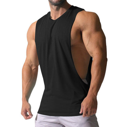 Summer Men's Vest Gym Tank Top Fitness Training Quick-drying Loose Bodybuilding Sleeveless Shirt Male Vest Clothing