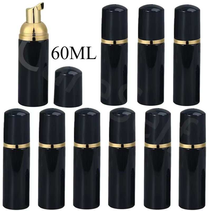10/30/60PCS 60ml Plastic Pump Foam Bottle Fillable Mousse Facial Cleanser Foam Dispenser black Pump Bottle Empty Container