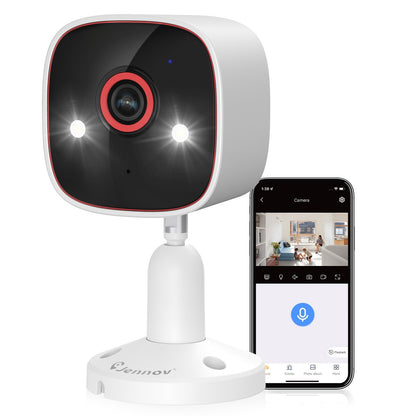 Câmeras de segurança externas/internas Jennov 5Ghz/2.4Ghz, câmera monitor sem fio WiFi 2K HD para animais de estimação, cães, gatos, bebês, para segurança residencial IP66