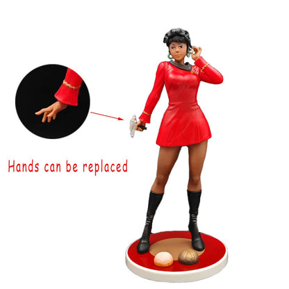 New Anime Figure Star Trek communication officer Uhura StarCraft standing posture figurine desktop model ornament Christmas Toys