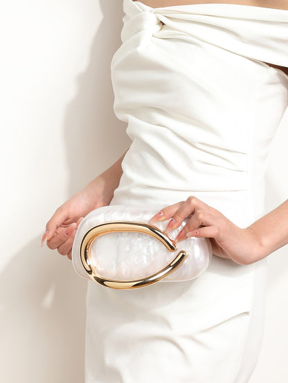 Fashion Women's Handbag Bride Metal Gold Women Luxury Evening Banquet Clutch Bag Shoulder Wedding Purse Party Crossbody Bag