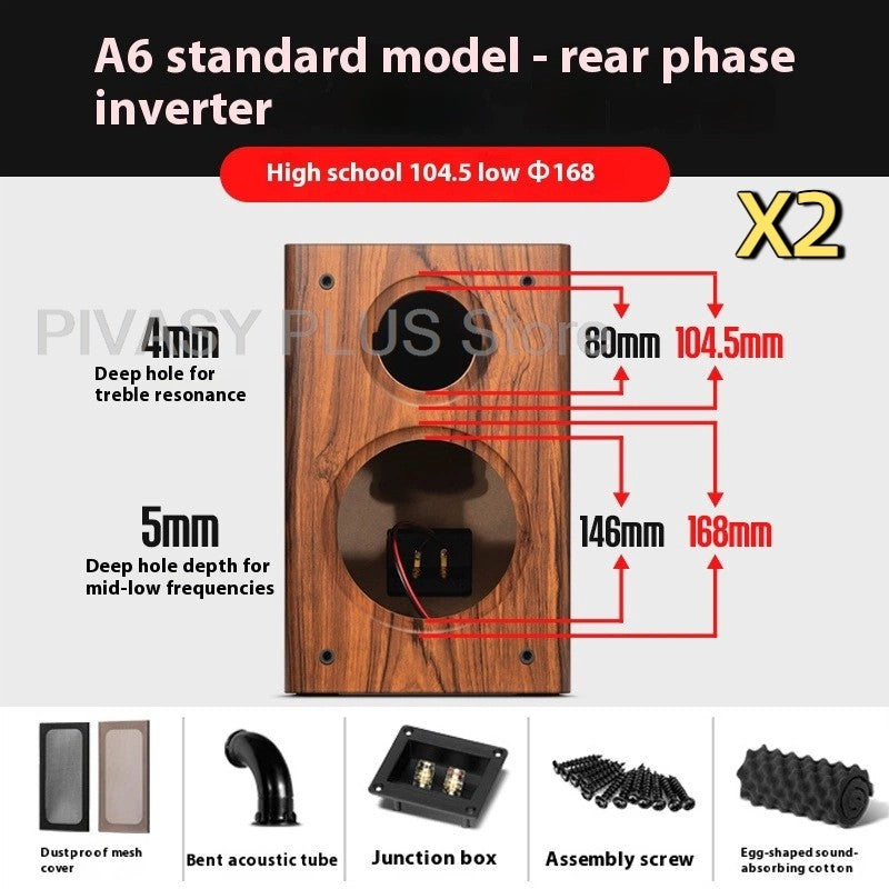 6.5 Inch Speaker Cabinet 18mm MDF Empty Sound Box DIY Enclosure Front Rear Port Speaker Accessories For Home Theater DJ Studio