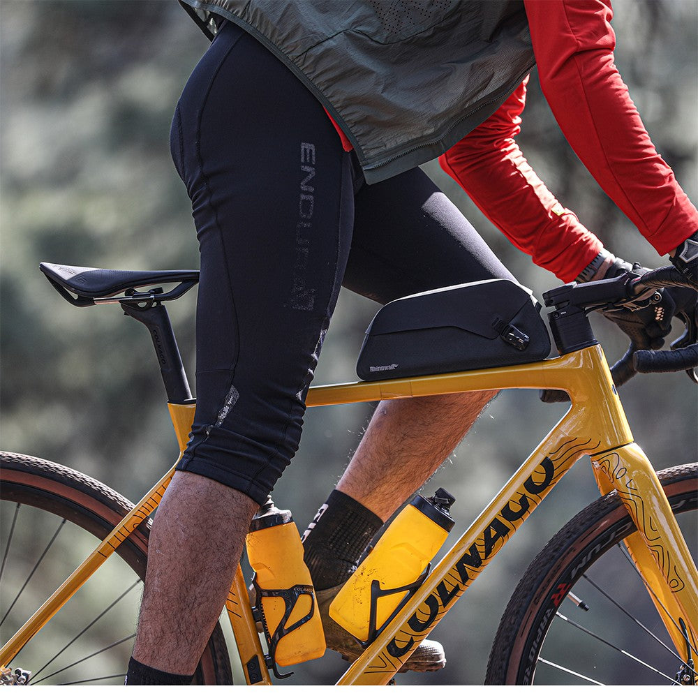 Rhinowalk Bicycle Top Tube Bag Waterproof Bike Front Frame Storage Bag Screw & Strap fixed Cycling Travel For MTB Road Gravel