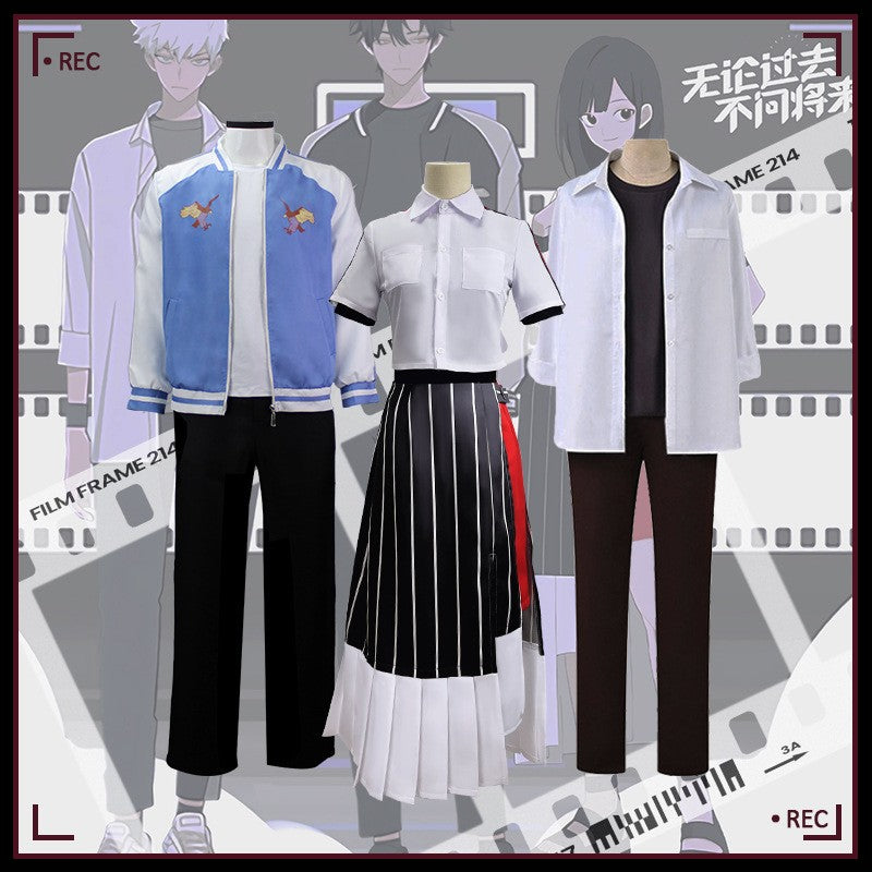 Link Click Shiguang Dailiren Qiao Ling Lu Guang Cheng Xiaoshi Cosplay Costume Jacket Outerwear Anime Full Set Men Women