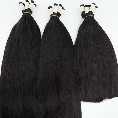 18A Cabelo Humano Duplo Desenho Vietnã a Granel Tranças Boho Extensões de Cabelo Curto Menos Liso Não Trama 300g 613#