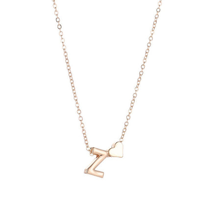 Colar Minúsculo com Pingente de Coração e Letra Inicial, da SUMENG Fashion, Banhado a Ouro ou Prata, Choker com Nome para Mulheres, Joia de Presente