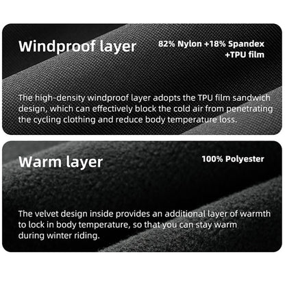 ROCKBROS Warm Cycling Jacket Men's Coat Professional Thermal Fleece Cycling Clothing 3 Season Windproof Outdoor Sports Jacket