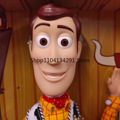 Boneco Xerife Woody Autêntico Toy Story Edição Colecionador com Voz em Inglês - Brinquedo Colecionável para Crianças