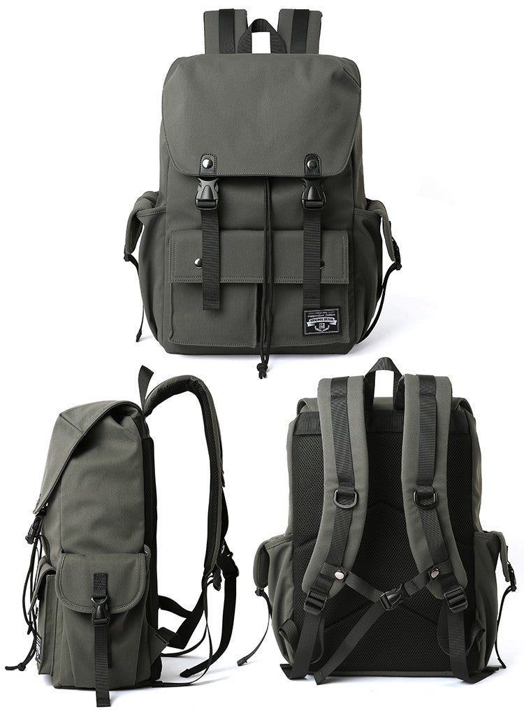 Mochila Masculina Impermeável de Grande Capacidade com Cordão para Homens Oxford Durável Viagem Faculdade Aluno Notebook Escola Livros